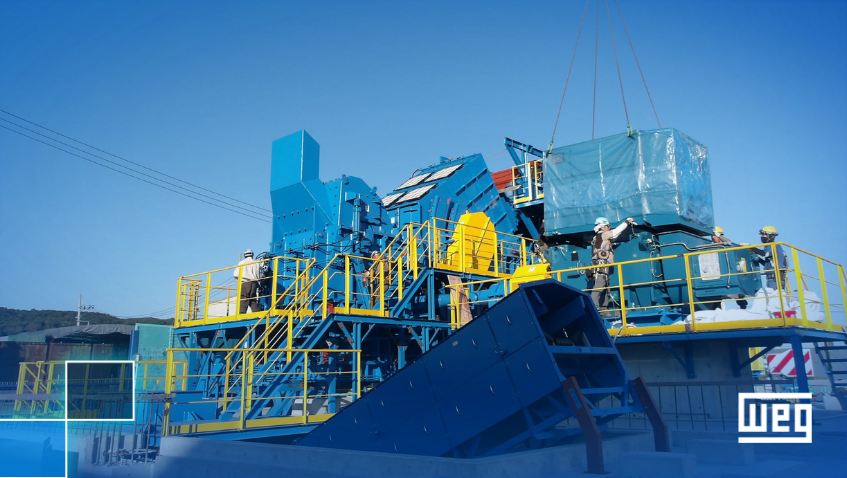 WEG suministra paquete integrado de motor de rotor bobinado para aplicación de triturador en Japón
