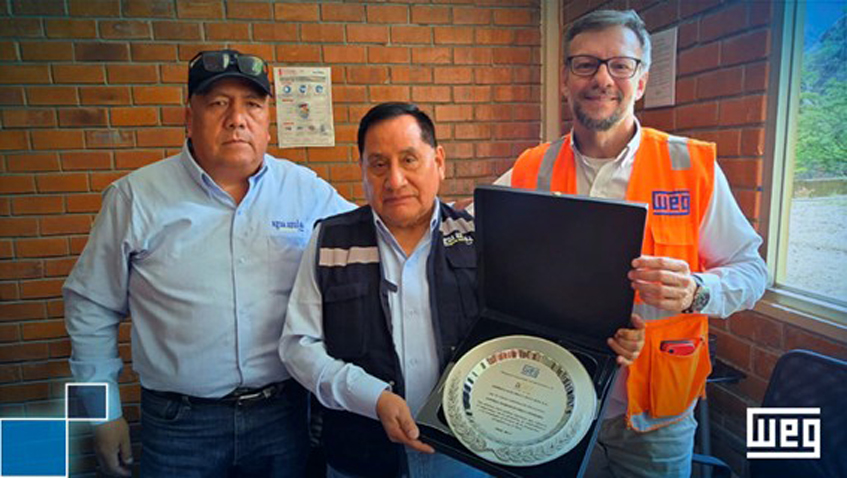 WEG reconoce a Empresa Eléctrica Agua Azul S.A. por la culminación exitosa del proyecto CH Potrero