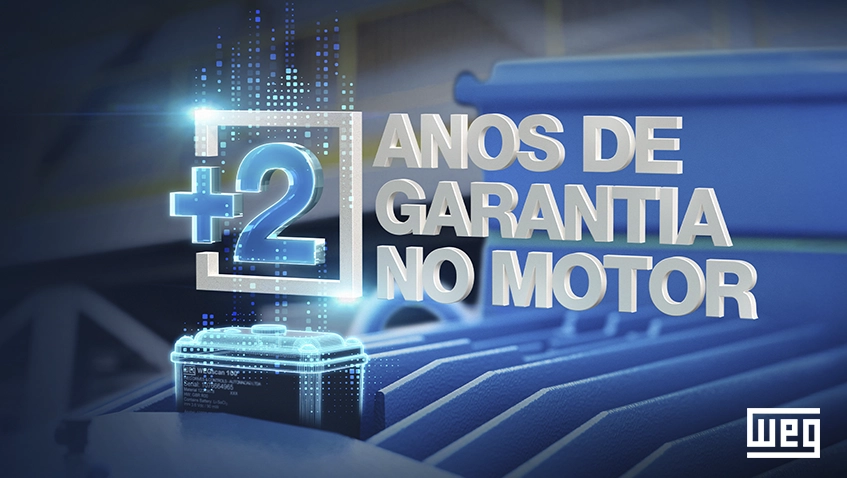 Motores WEG com sensor WEGscan100 podem ter 2 anos extras de garantia