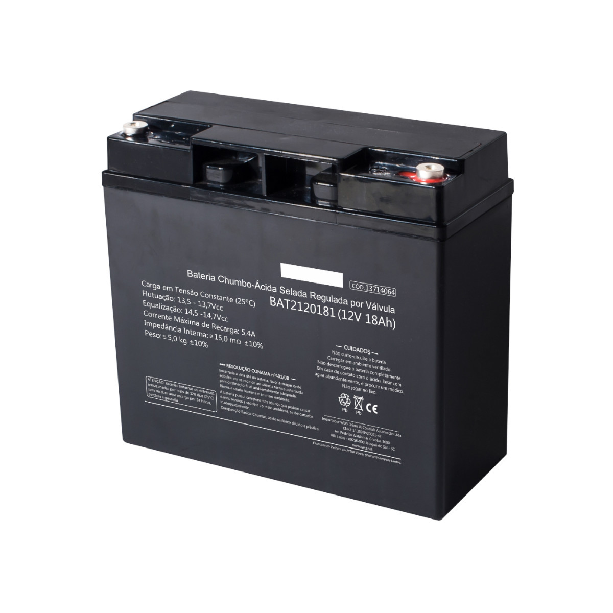 Bateria selada VRLA 12 V 7 Ah, Sealed Batteries VLRA - 12 V, Batteries, Residential, Critical Power