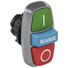 BOTAO CSW2-BTSC241IORM-WH Triplo saliente (IP66) Pulsador Verde/Azul/Vermelho