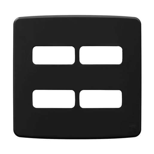 PLATE 4X4" 4 GANG COMP BK