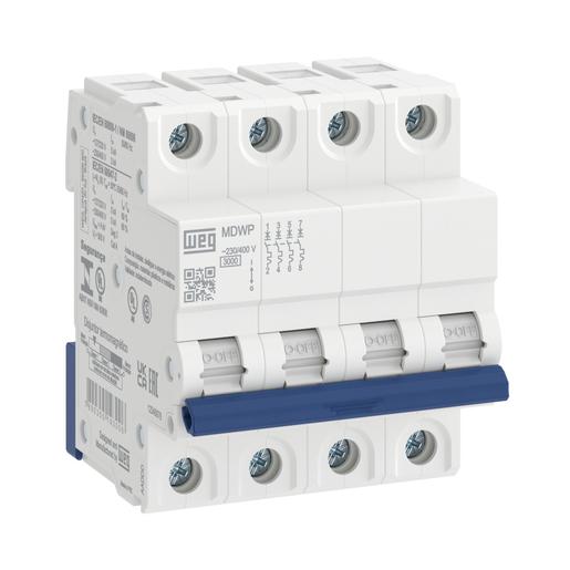MINI CIRCUIT BREAKER MDWP-C63-4 Curve C 63A 4 poles