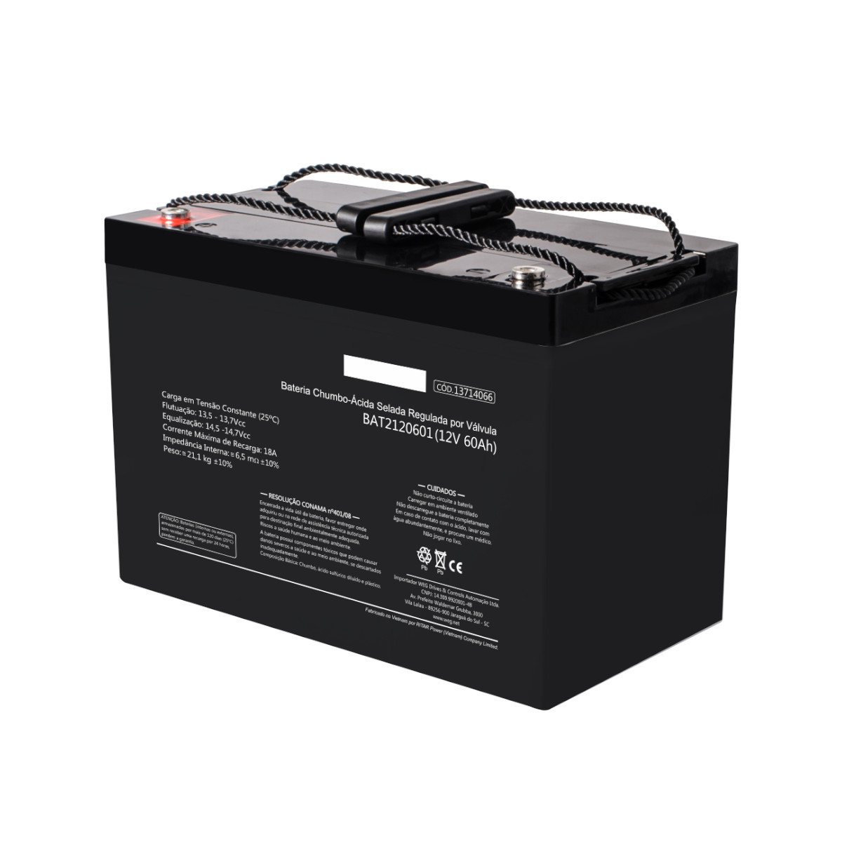 Bateria selada VRLA 12 V 60 Ah, Sealed Batteries VLRA - 12 V, Batteries, Residential, Critical Power