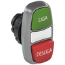 BOTAO CSW2-BDSIC21LD-WH Duplo ilum. saliente (IP66) Pulsador Verde/Vermelho