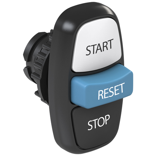 BOTAO CSW2-BTF045SSR-WH Triplo faceado (IP66) Pulsador Branco/Azul/Preto