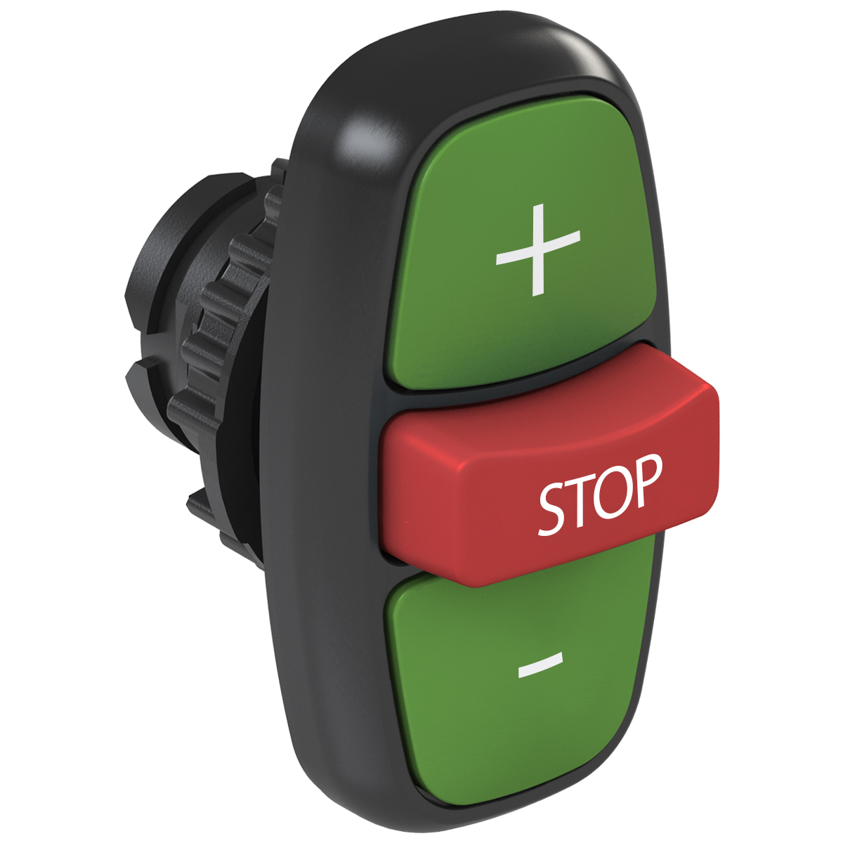 BOTAO CSW2-BTF212PNS-WH Triplo faceado (IP66) Pulsador Verde/Vermelho ...