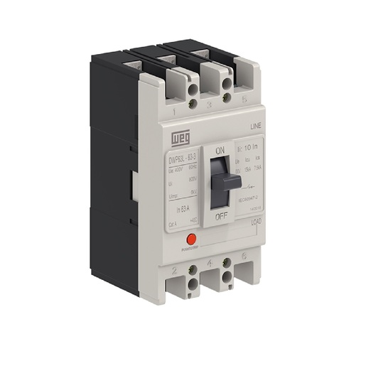 CIRCUIT BREAKER DWP63L-25-3 25A 3 poles 15kA @ 400Va.c.(IEC 60947-2) Fixed thermal and magnetic