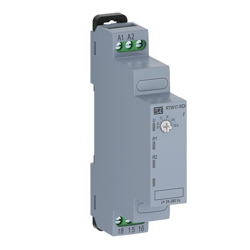 RELE TEMPORIZADOR RTW17-RDI01-U010SE05 Retardo a la desconexión 1 NA/NC 1-10s 24-240V 50/60Hz/DC