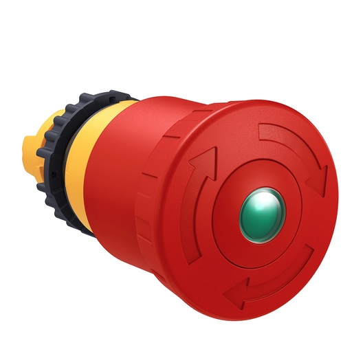 BOTON PULSADOR CSW-BESGFM-WH Paro de emergencia con bloqueo Girando Rojo