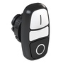 BOTAO CSW2-BDFI05IO-WH Duplo ilum. faceado (IP66) Pulsador Branco/Preto