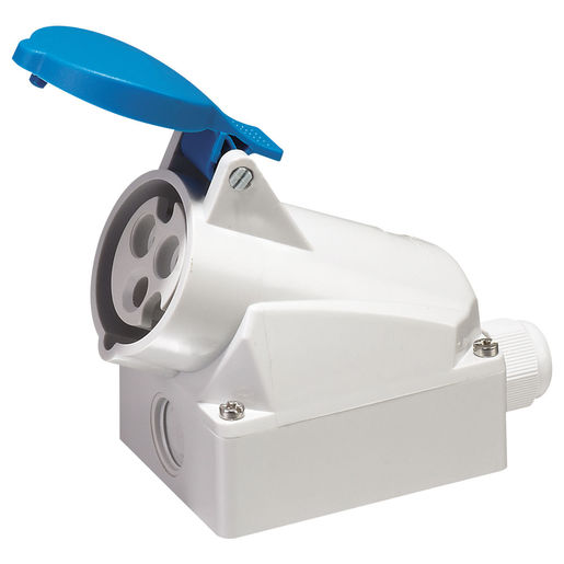 TOMADA IND SOBREPOR TSW-16P3H9E53 16A 3 Polos 9h 380-440 Vca/cc