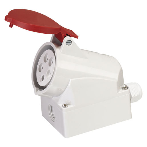 TOMA IND SOBREPONER TSW-16P5H4E10 16A 5 Polos 4h 100-130 Vca/cc