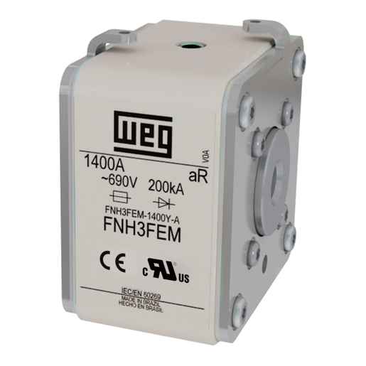 Fusíveis Tipo NH Flush End - aR