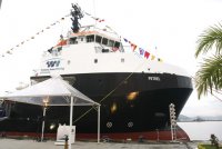 The package supplied by WEG is made up of the propulsion motors of 1,500 kW each, two motors of 600 kW for the bow thrusters, 4 generators of 1,100 kW coupled to the diesel groups that supply all the vessel and two dry transformers.